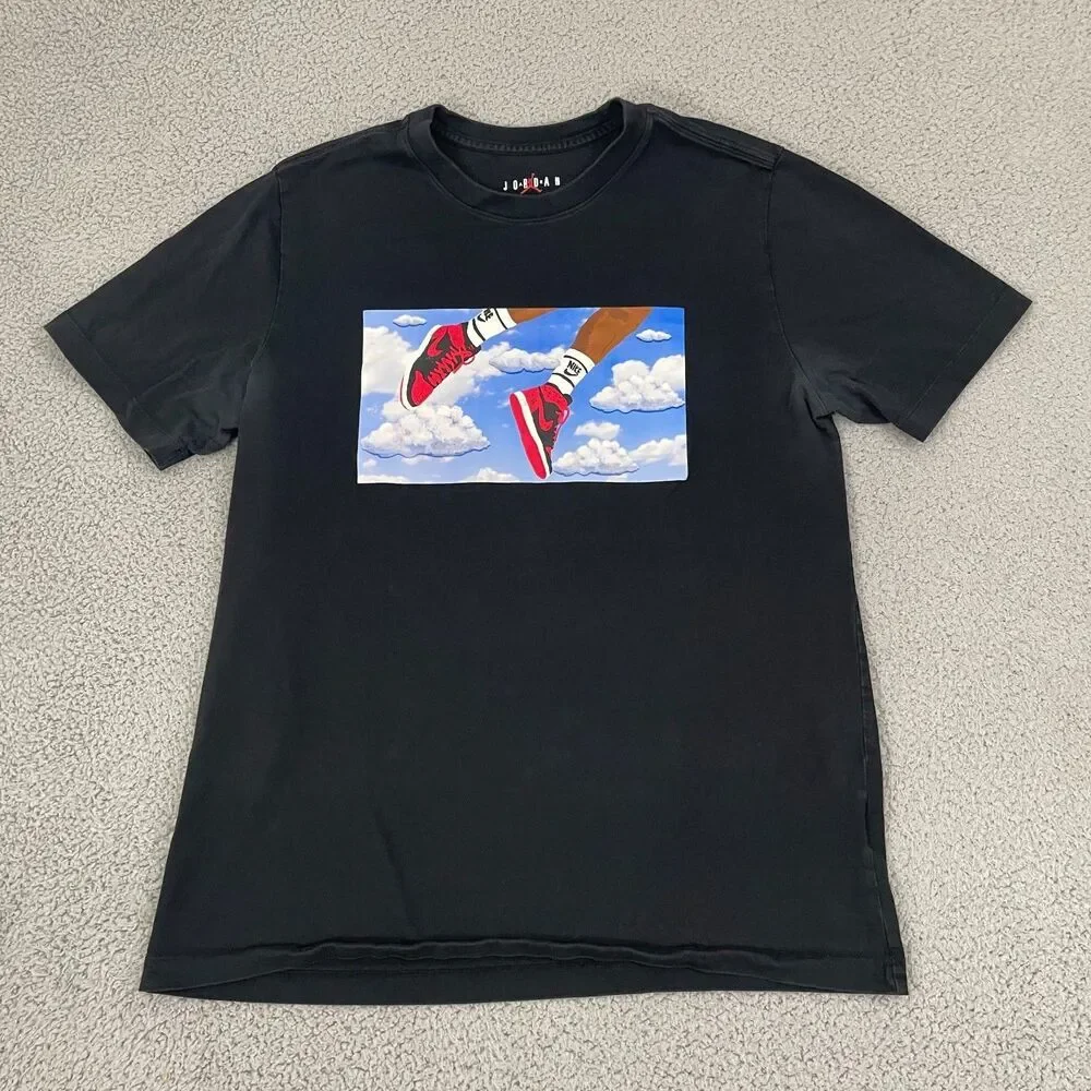 Air Jordan Flight Essentials Tee L Black Retro Jordan 1‎ Jumpman Short Sleeve